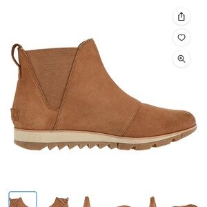 Women's Sorel Harlow Chelsea Brown Booties- 9